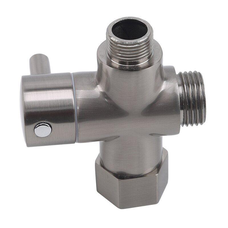 1pc Toilet Divider Shower Shower Divider Valve Conversion Valve Bathroom Faucet Accessories: Silver brushed