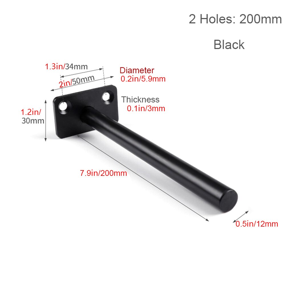 T Shape Shelf Bracket Wall Shelves Supports Metal Brackets Concealed Shelf Brackets Floating Hidden Screw Mounting Plate: 200mm-B2