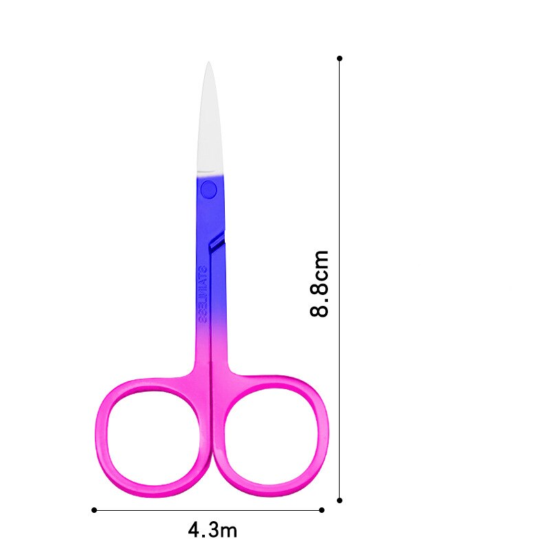 Ciseaux de toilettage pour soins personnels, épilation du visage, nez, oreille, sourcils, en acier inoxydable, pointe Fine et lisse: SKU12