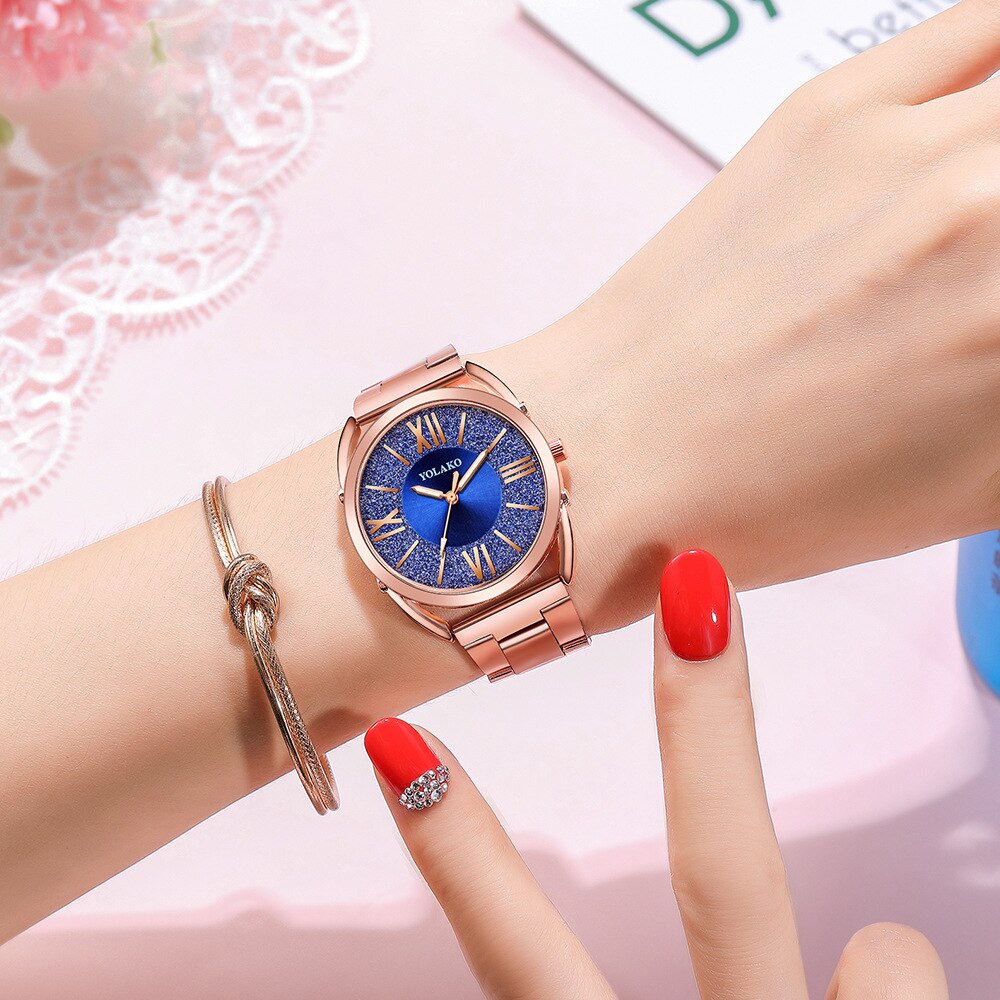 Orologio Donna Vrouwen Legering Band Horloges Luxe Rose Gold Dames Pols Horloges Vrouwen Armband Horloge Voor Vrouwelijke Klok