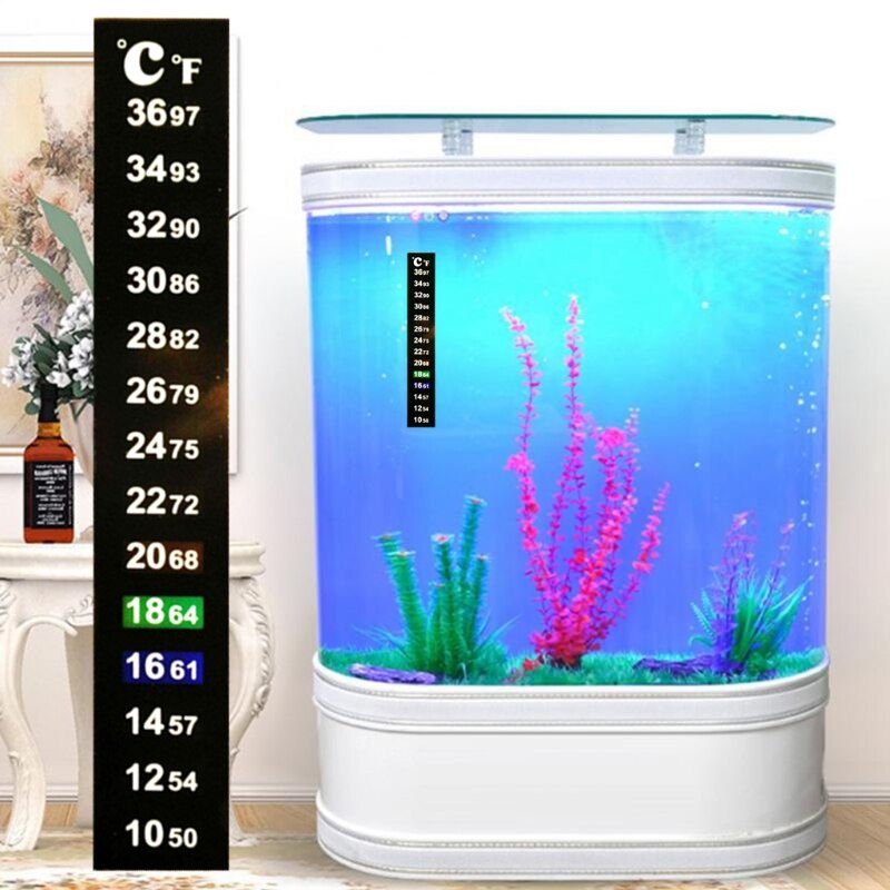 Aquarium Thermometer Sticker Fish Tank Temperature Strip Brewing Thermometer Strips Adhesive Stickers for storage Tank