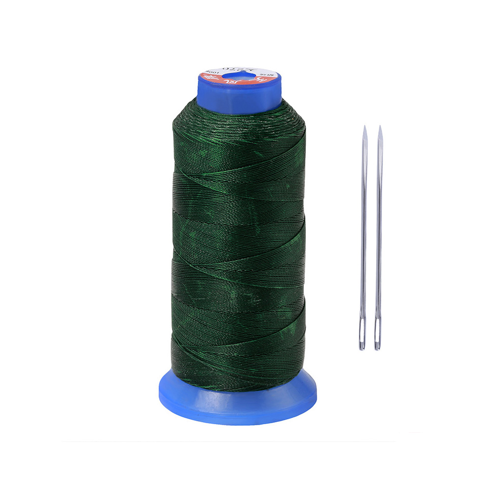 Round Waxed Thread Waxed Hand Leather Stitching Cord Sewing Circular 500D Wax Line 0.55mm Polyester Hand Leather Needles: 5
