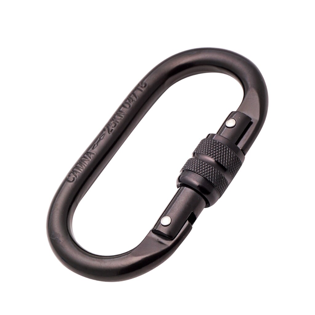 2 stücke Oval-Form 25KN Schraube Locking Karabiner Klettern Abseilen Rettungs Ausrüstung 110X60mm