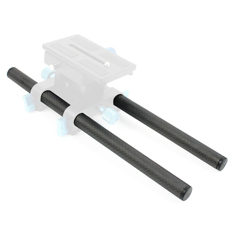 Varilla de jaula para cámara y videocámara, sistema de riel, varilla de tubo de fibra de carbono para cámara, accesorios de estudio fotográfico, 30cm