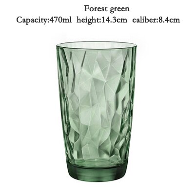 Varmebestandig blyfri krystallkopper fargerik glass whisky glass ølglass vin kopp bar hotell bryllup drikkedrakter: Grønn 470ml
