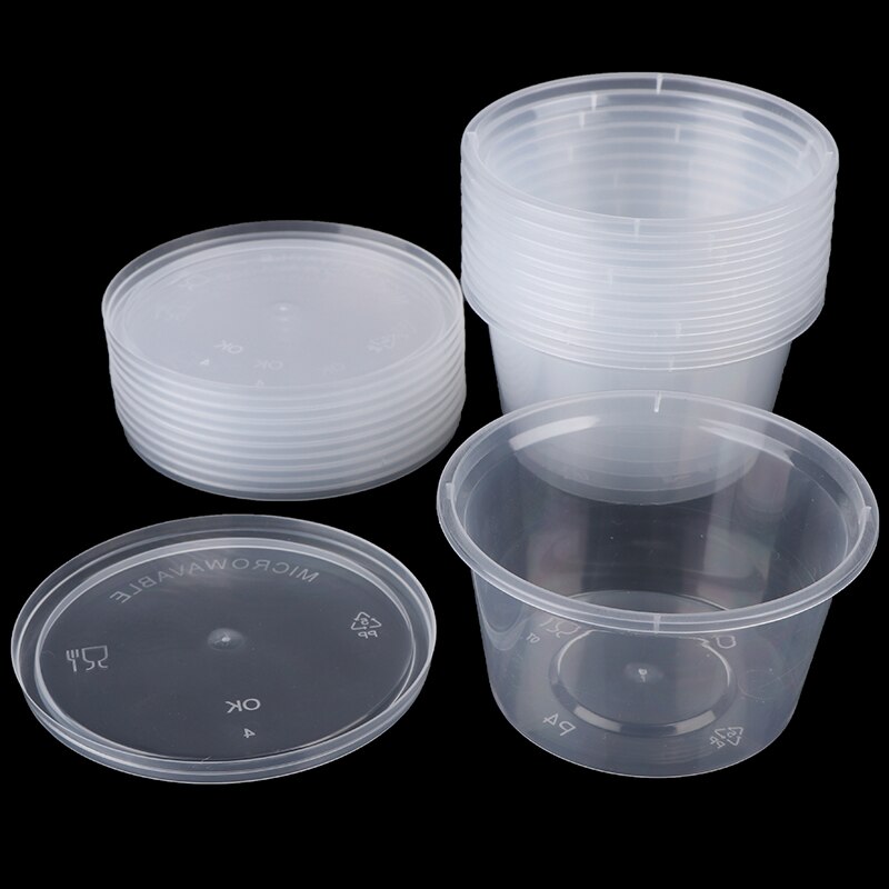 10 stk slimopbevaring plastfarve plasticine klare beholdere lim kitt skumkugle opbevaringsbokse slim mudder lys ler 100ml: A1