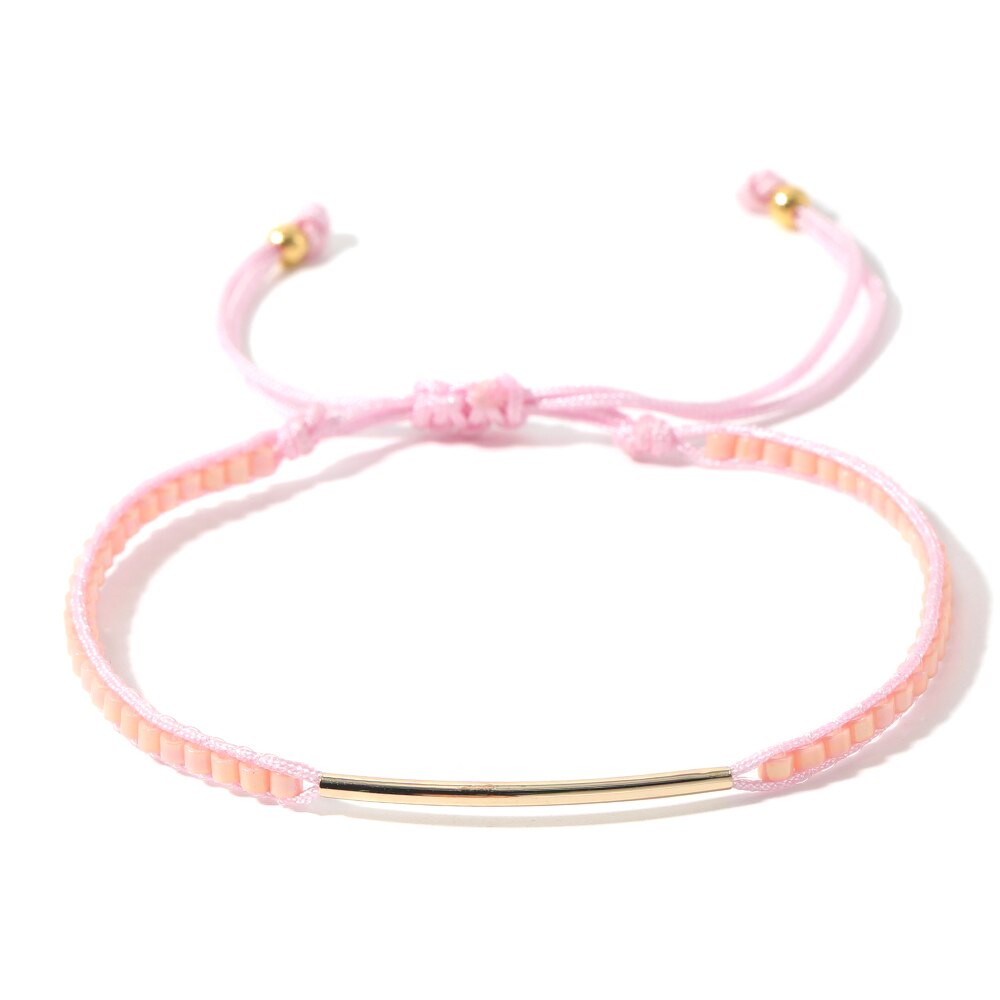 Rttooas Miyuki Ladies Jewelry Bracelet Pulseras Mujer Moda Summer Beach Bracelet Hand Knitted Friendship Adjustable: MC-B0104A