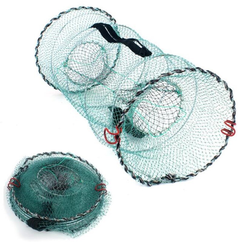 Fishing Basket Foldable Crab Trap Foldable Portable Fine Net Lobster Crayfish Shrimp Bait Net Tool