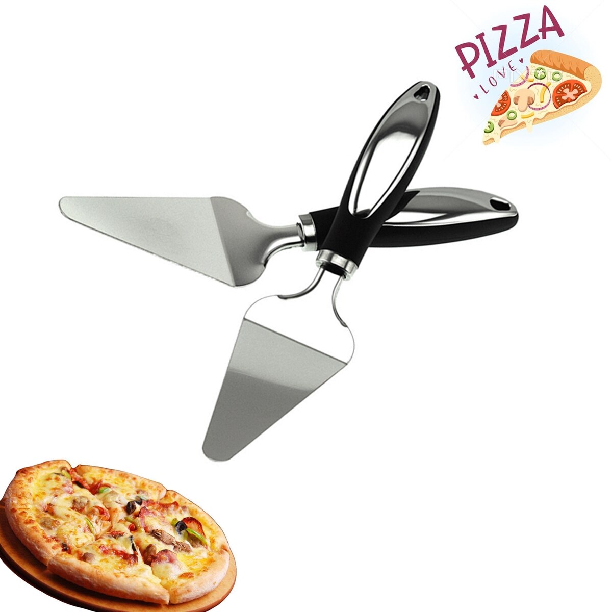 Pizzaschep mes botermes roestvrij staal taart kaas dessert bakvorm taart spatel gereedschap bakken gebak spatels hangend