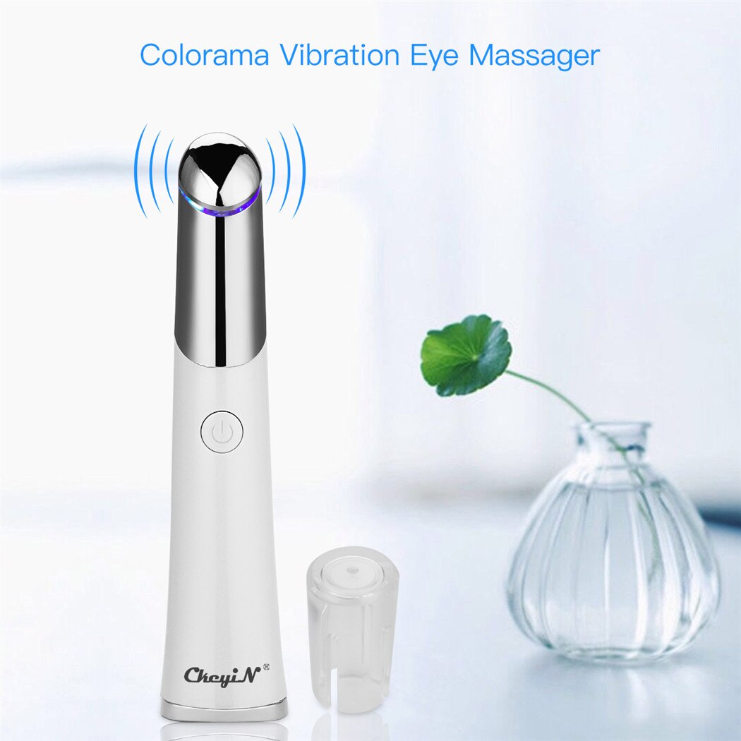 CkeyiN-masajeador de ojos eléctrico, terapia de luz LED, vibrador , antiarrugas, eliminación de ojeras, cuidado de los ojos, masajeador de elevación