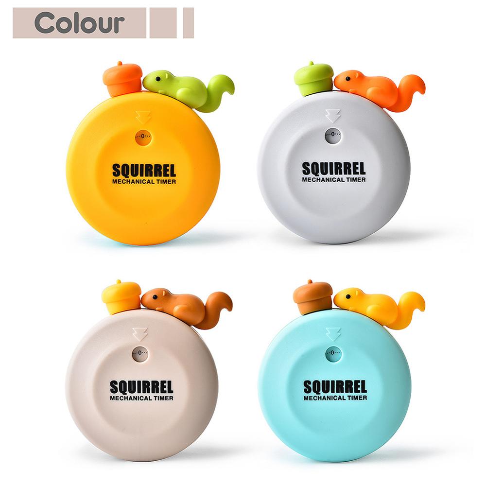 Mignon dessin animé écureuil minuterie cuisson Pot de riz soupe noyau mécanique minuterie magnétique maison cuisine rappeler petit réveil