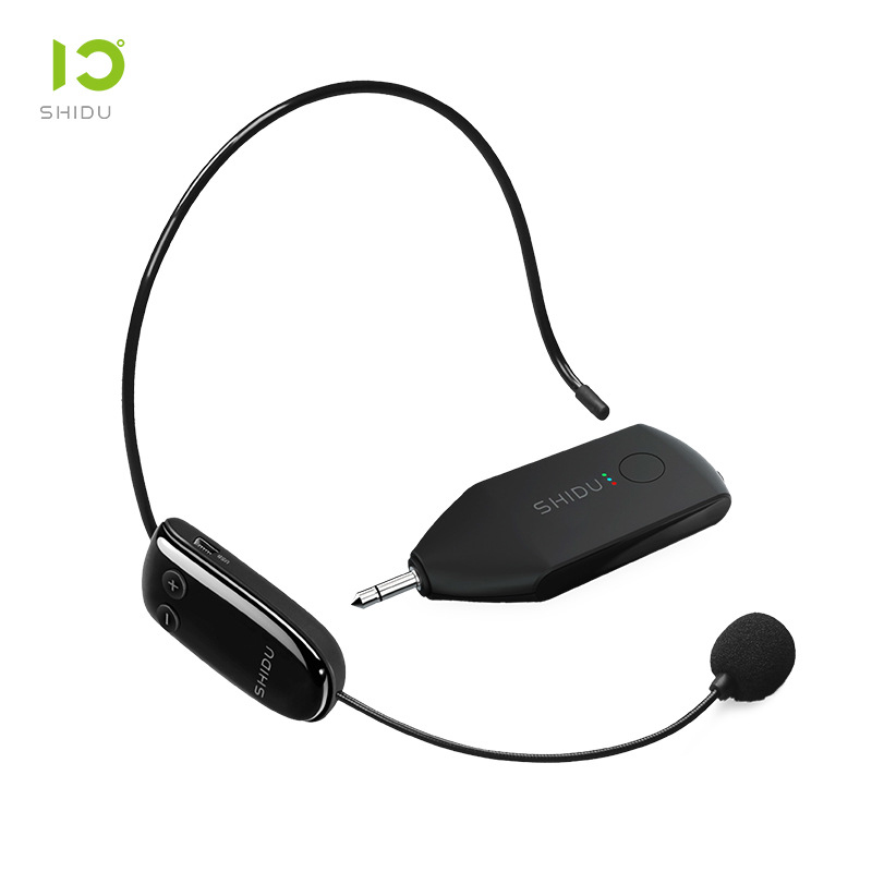 UHF Wireless Wearable Microphone With Receiver For Megaphone Voice Amplifier 80m Room Bus Speakers Device