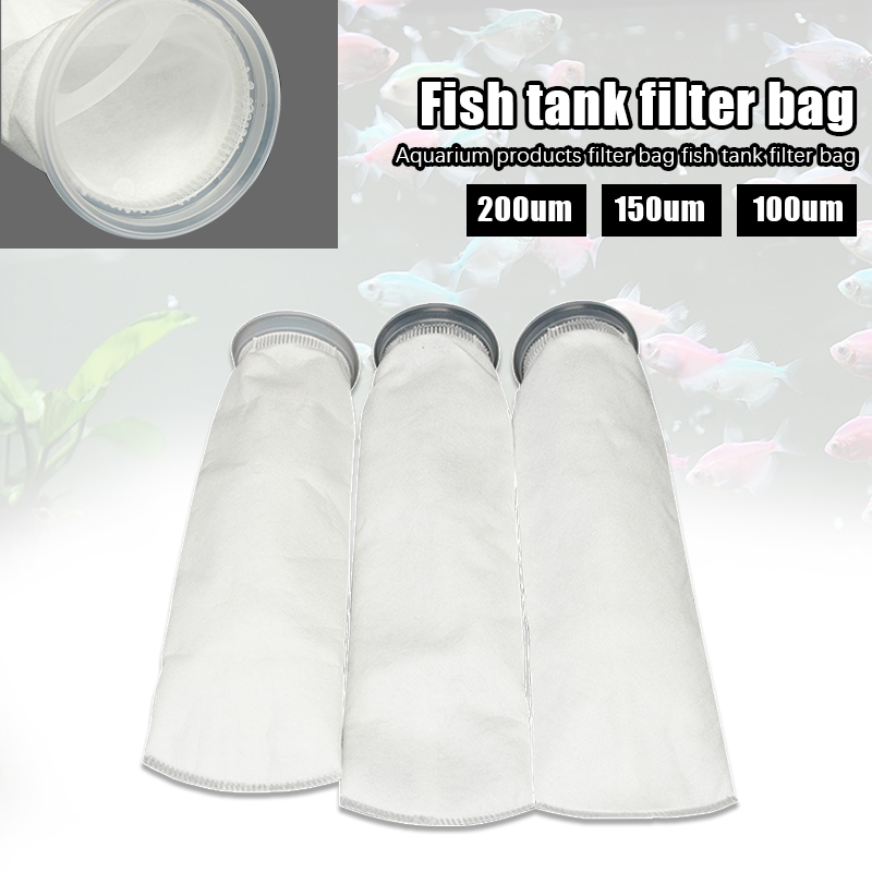 100/150/200 Micron Filter Sock 105X230mm Fish Aquarium Marine Sump Felt Pre Filter Sock Bag High Density Of Interspace
