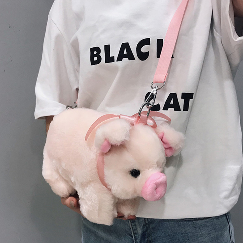 Nettes Schwein Umhängetaschen für Frauen 2022 Herbst Winter Plüsch Mädchen Puppe Schulter Bote Handtasche Tasche: 03