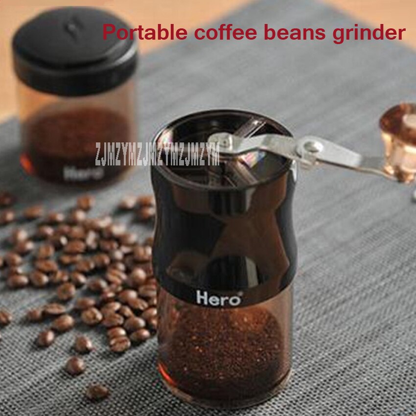 Draagbare koffiebonen grinder Manual Rotary Koffieboon Grinder voor Thuiskantoor Reizen Mini koffiebonen grinder