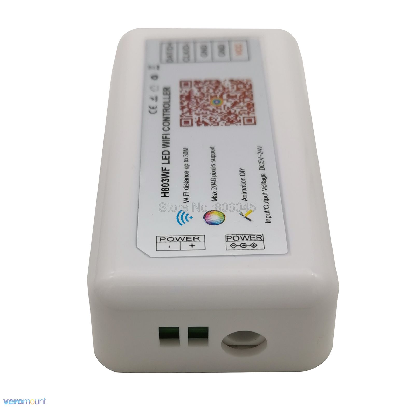 H803 WiFi Pixel LED Controller 2048 Pixels Support ArtNet Remote Control DC5-24V work with TM1812 WS2811 WS2812 LDP6803 DMX512