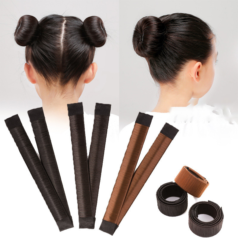 Lady Girl-accesorios para el cabello para niña, dulce plato francés, banda para el cabello, bola giratoria, herramienta mágica de bricolaje, fabricante de moños, donas sintéticas, banda para la cabeza