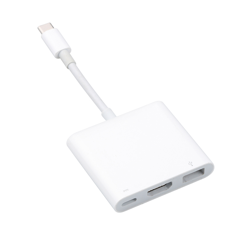 HUB USB typu C na HDMI-kabel kompatybilny z konwerterem 4K typu C na HD-MI/USB 3.0/Type-C do laptopa PC MacBook Huawei Mate 30