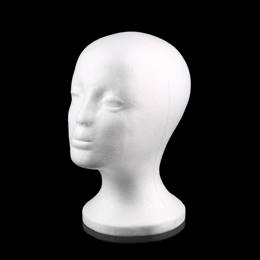 Foam Head Practical Mannequin Head Dummy Head Female Head Model Hat Wig Glasses Convenient Prop Display: B
