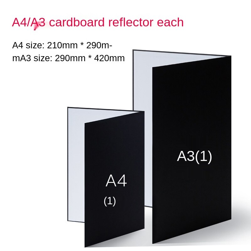 A3/A4 Reflector Photography Backdrops Collapsible Cardboard Photo Studio Props Fill Light White Black Gold Photozone Background