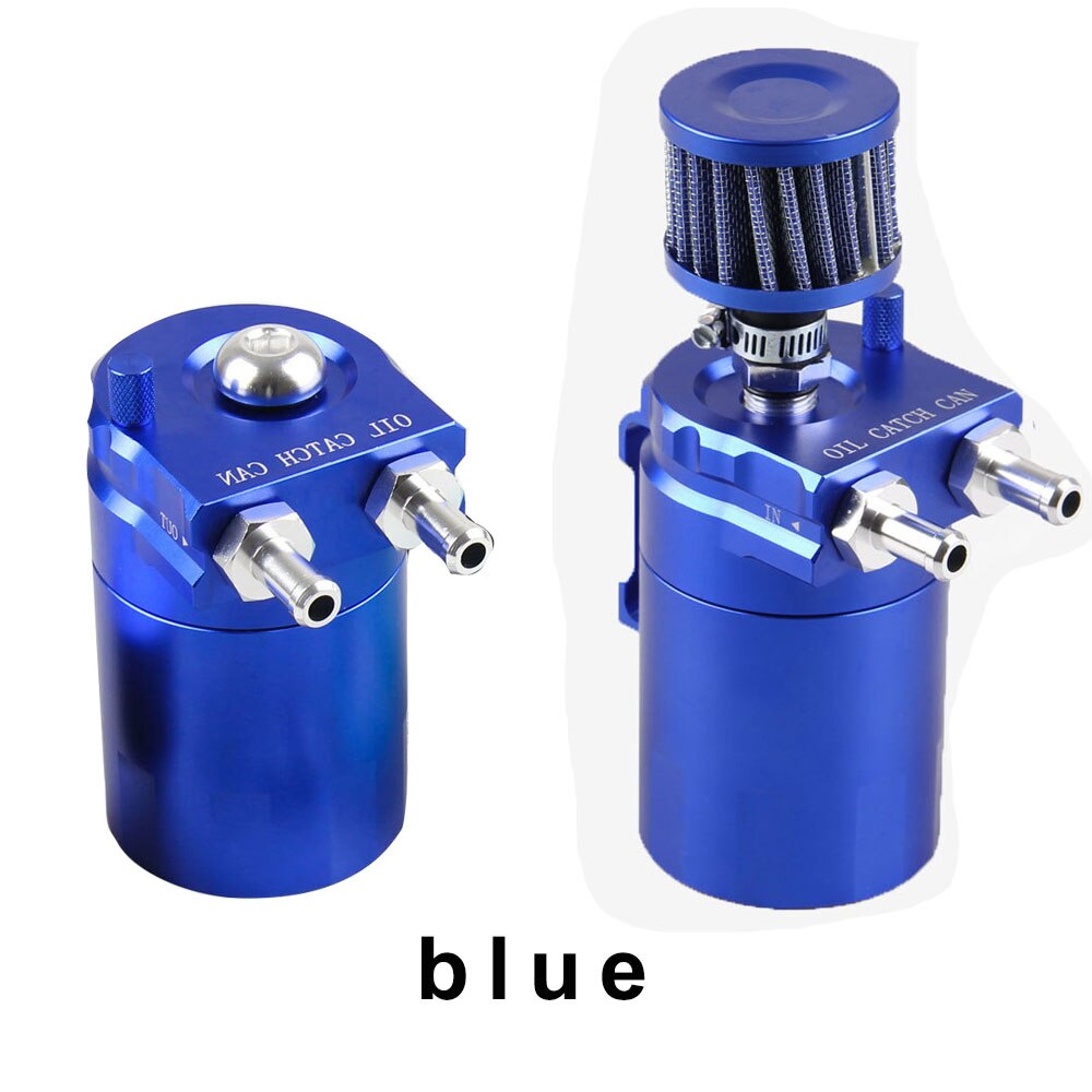 Bil aluminium reservoar drivstoff tank oljefangst universell oljeseparator beholder reservoar lufting sylinder filter sett occ 025: Blå