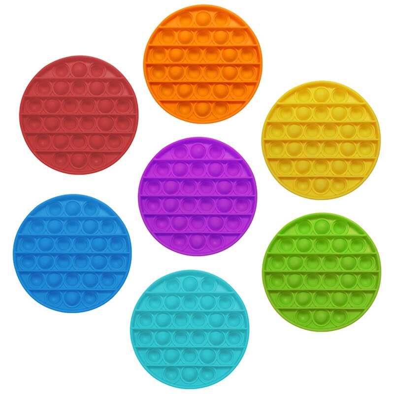 Pop Fidget Reliver Stress Toys Rainbow Push It Bubble Antistress Toys Adult Children Sensory Toy To Relieve Autism