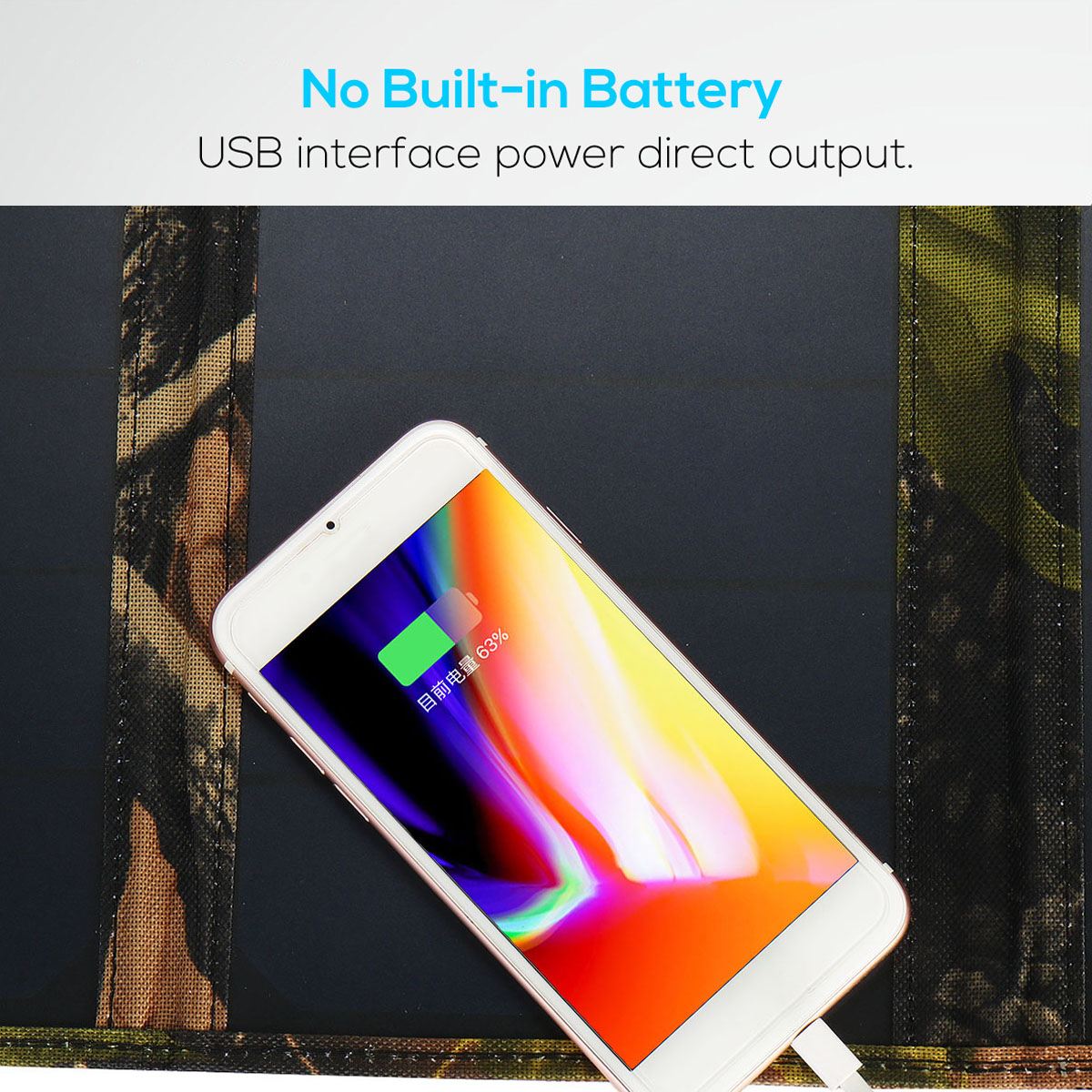 18V 45W High Efficiency Hiking Solar Panel Backpack Foldable Photovoltaic Solar Panel Kit with Type-C Fast Charging Function