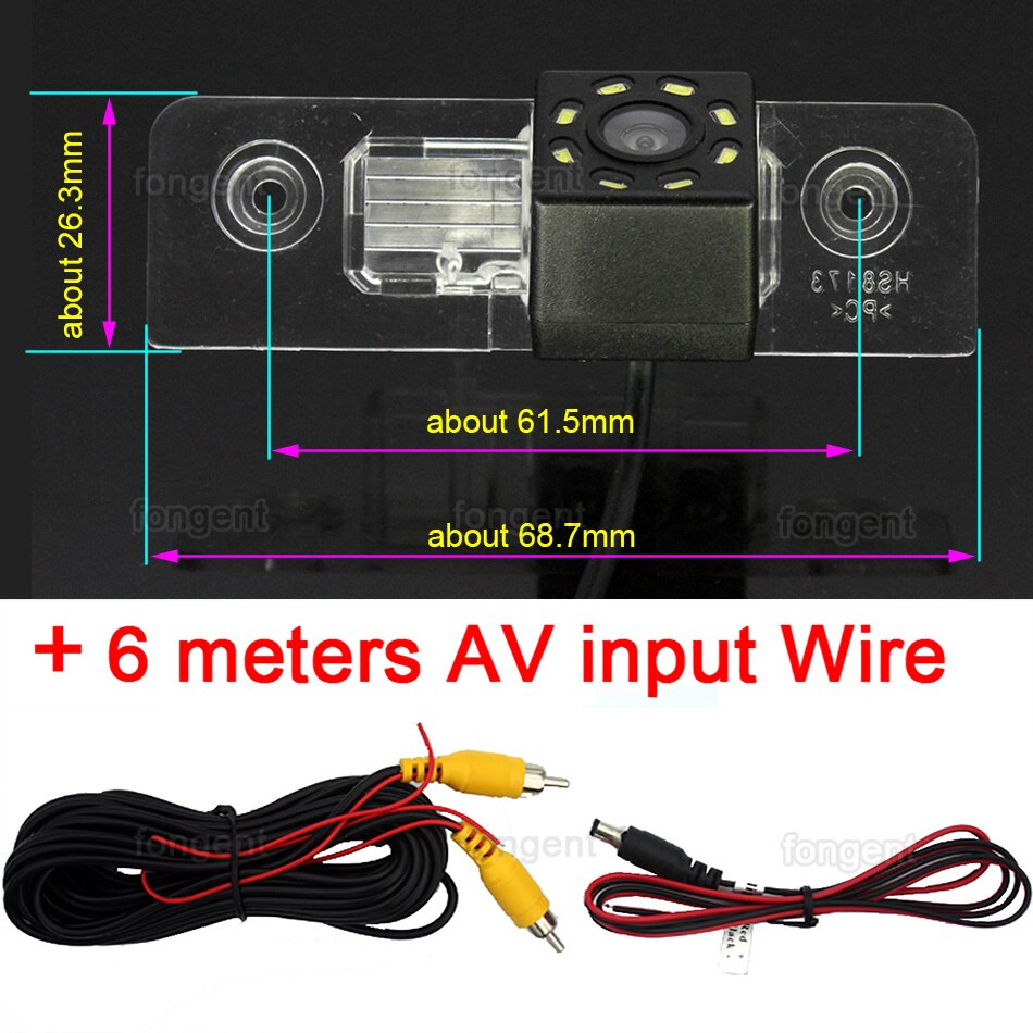 Rear View Backup Omkeren Parking Camera Voor Ford Fiesta St Klassieke Ikon 2002 2003 2004 2005 2006 2007 Auto accessoires: 8led Rear Camera