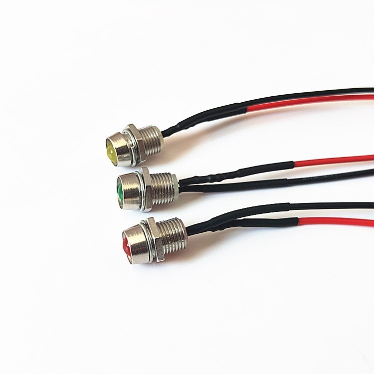 12V 5MM LED Signal Indicator Lamp Light with 20CM Wire 20pcs