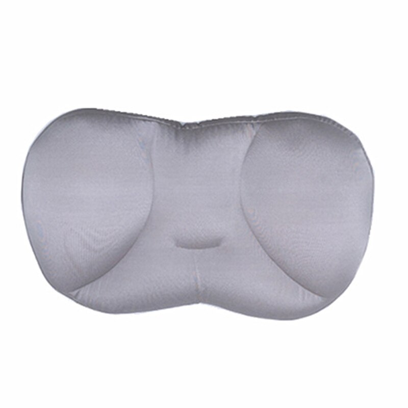 3D Neck Micro Airball Pillow Deep Sleep Addiction Head Rest Air Cushion Pressure Relief Pillows Washable PillowCase Covers: beige and gray