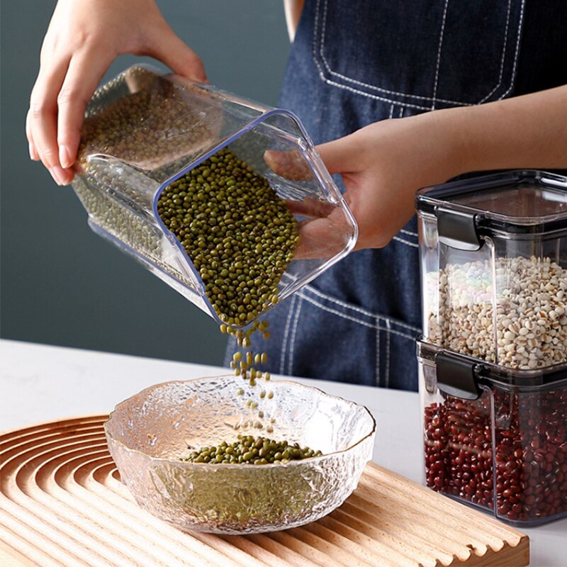 Contenedor de almacenamiento de cocina para aperitivos, gran capacidad, caja de almacenamiento para nueces de Pasta, refrigerador, organizador ordenado