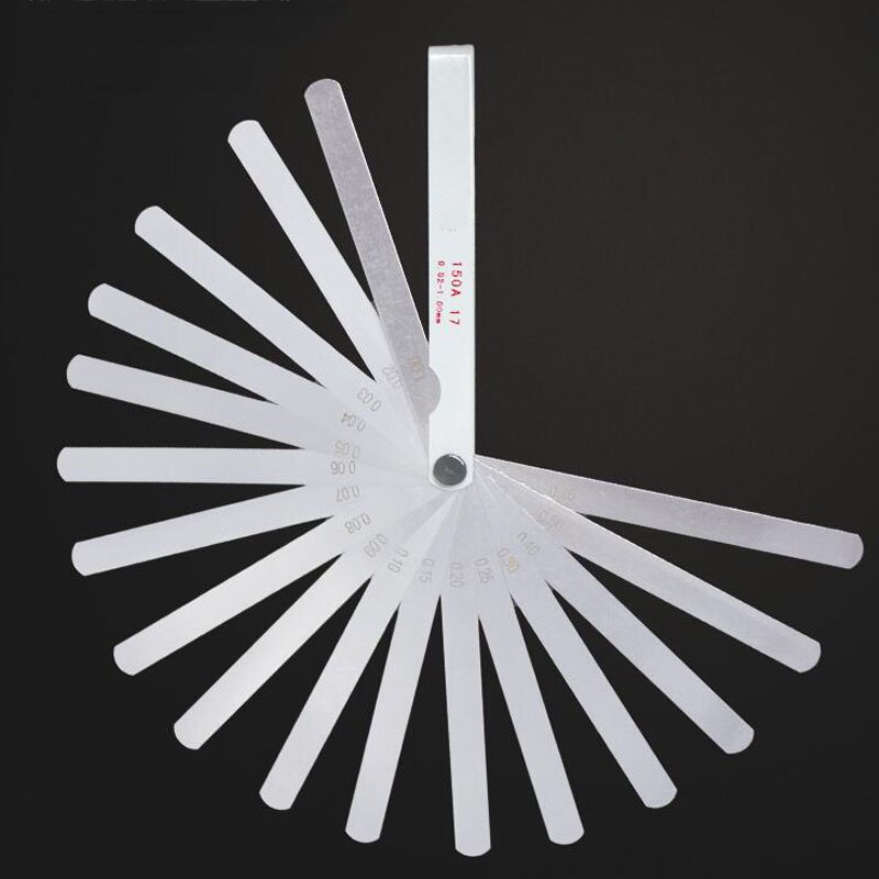 0.03-1.0mm Stainless Steel Feeler Gauge Gap Ruler 32 Blade Metric Feeler Gauge Gauge Filling Thickness Measurement Tool