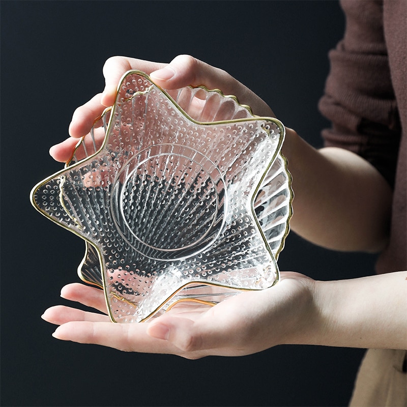 Noordse kunst glazen taart dessertbord knutselen moderne woning gedroogd fruit snack snack dessert fruitbord cosmetica sieraden opbergdoos