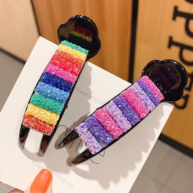 Regenboog Haarspeldjes Grote Krabben Voor Paardenstaart Bun Haar Klemmen Snoep Kleur Haarspeld Accessoires Mode Hoofdtooi