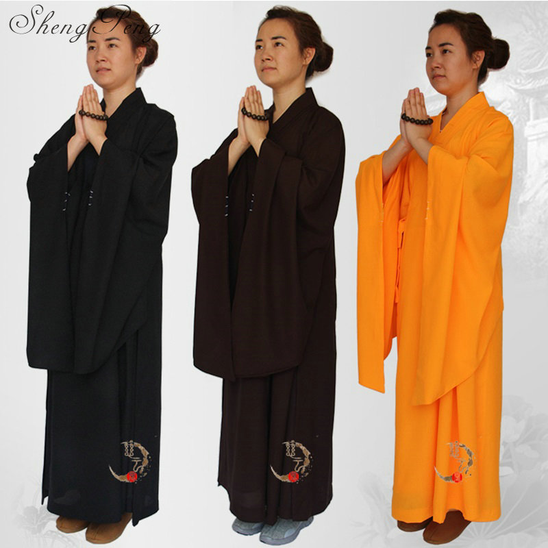 Buddhistiske munkeklæder tøj shaolin munketøj kvinder shaolin munke uniform kung fu robes  q271