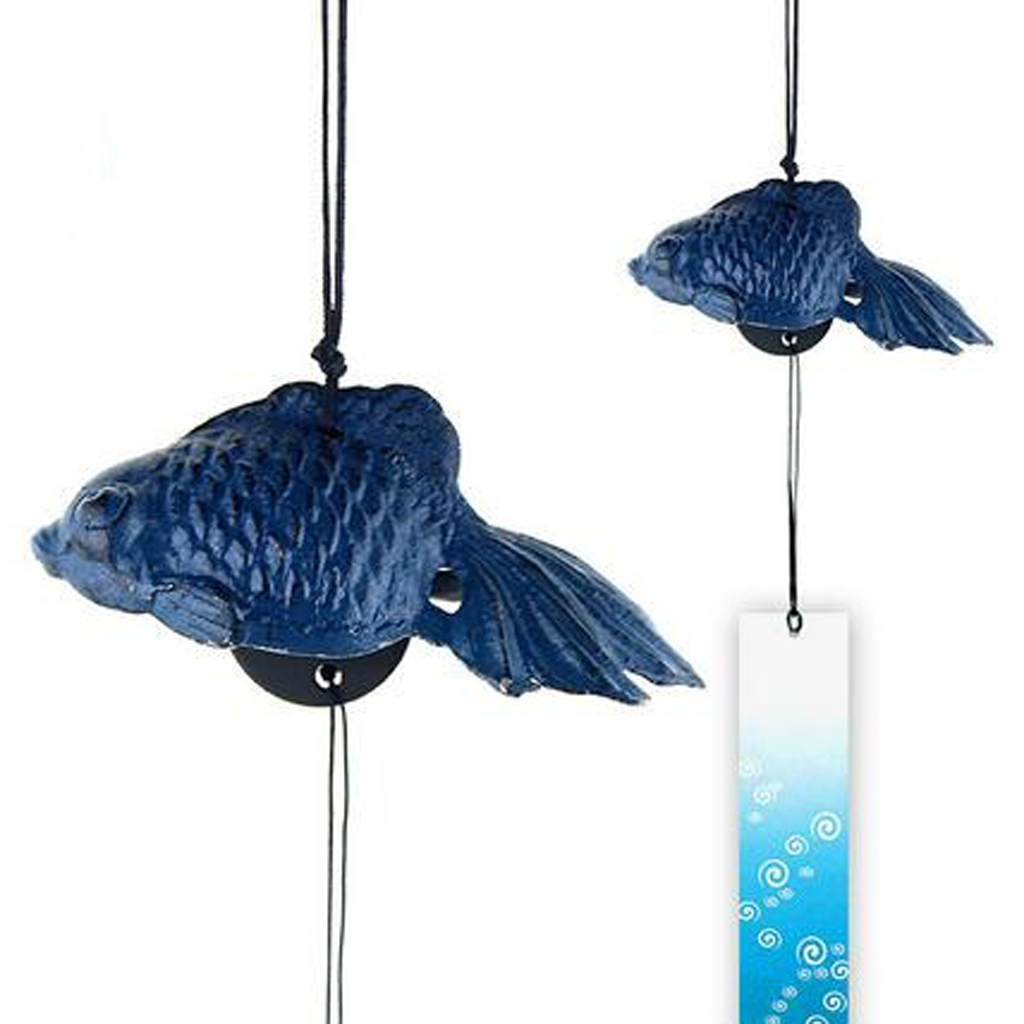 Japanese Goldfish Wind Chime Bell Iron Home Temple Garden Balcony Decor