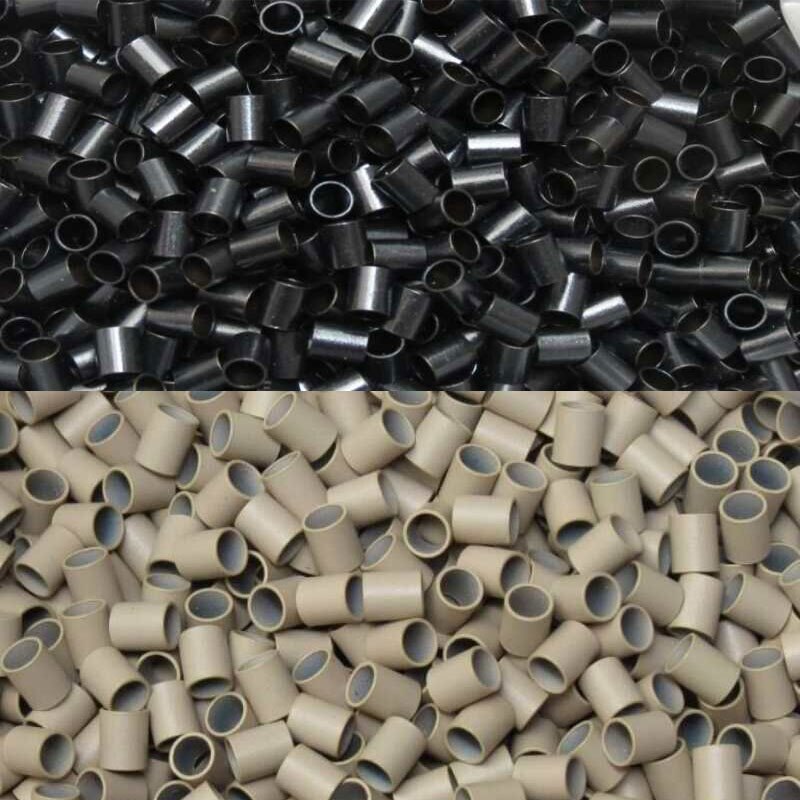 Micro anillos de cobre para extensiones de cabello, 1000x4,0x3,6mm, enlaces para extensiones de cabello, negro, marrón, Rubio, microcuentas de cobre rectas, 4,0 Uds.
