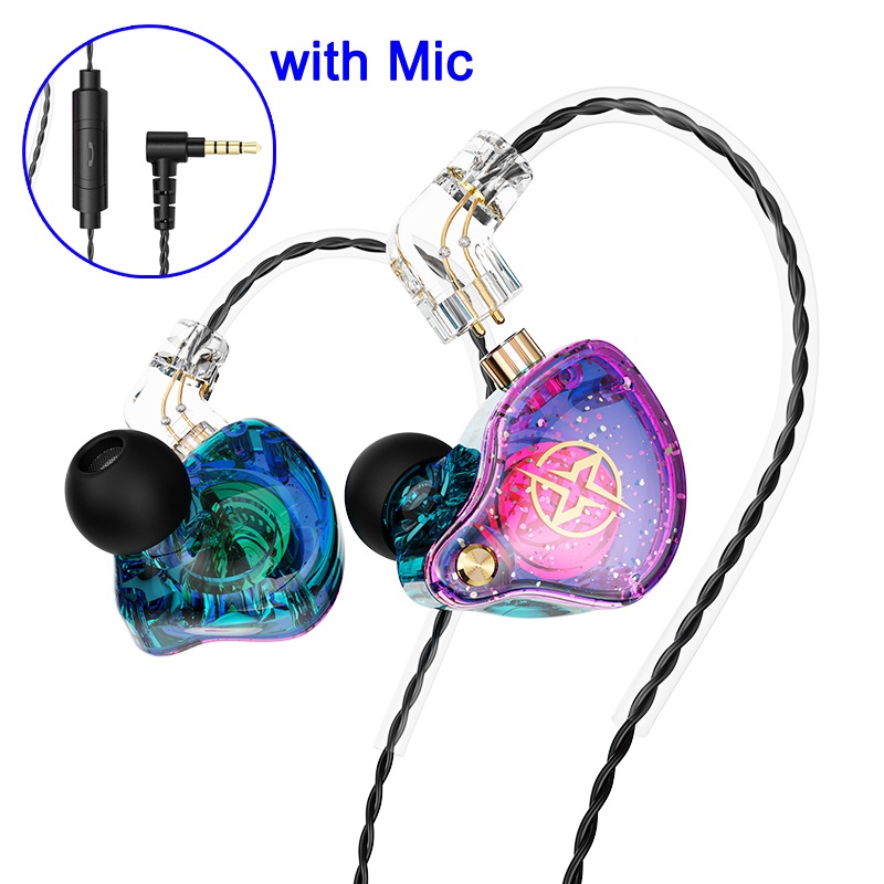 X2 Pro 3,5 mm odłączane słuchawki przewodowe podwójne dynamiczne słuchawki HiFi zestaw słuchawkowy z basem Stereo muzyk Monitor słuchawki douszne sport bieganie: WHITE