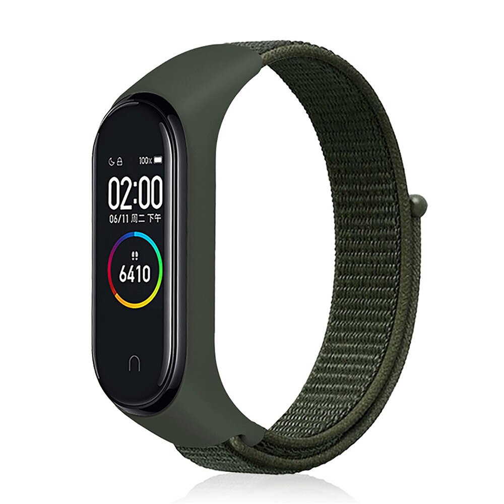 Intelligente Wristband M4 Smartband Impermeabile Misuratore di Pressione Sanguigna Monitor di Frequenza Cardiaca Fitness Inseguitore Del Braccialetto M4 Band Con Cinturino In Nylon: Deep Green