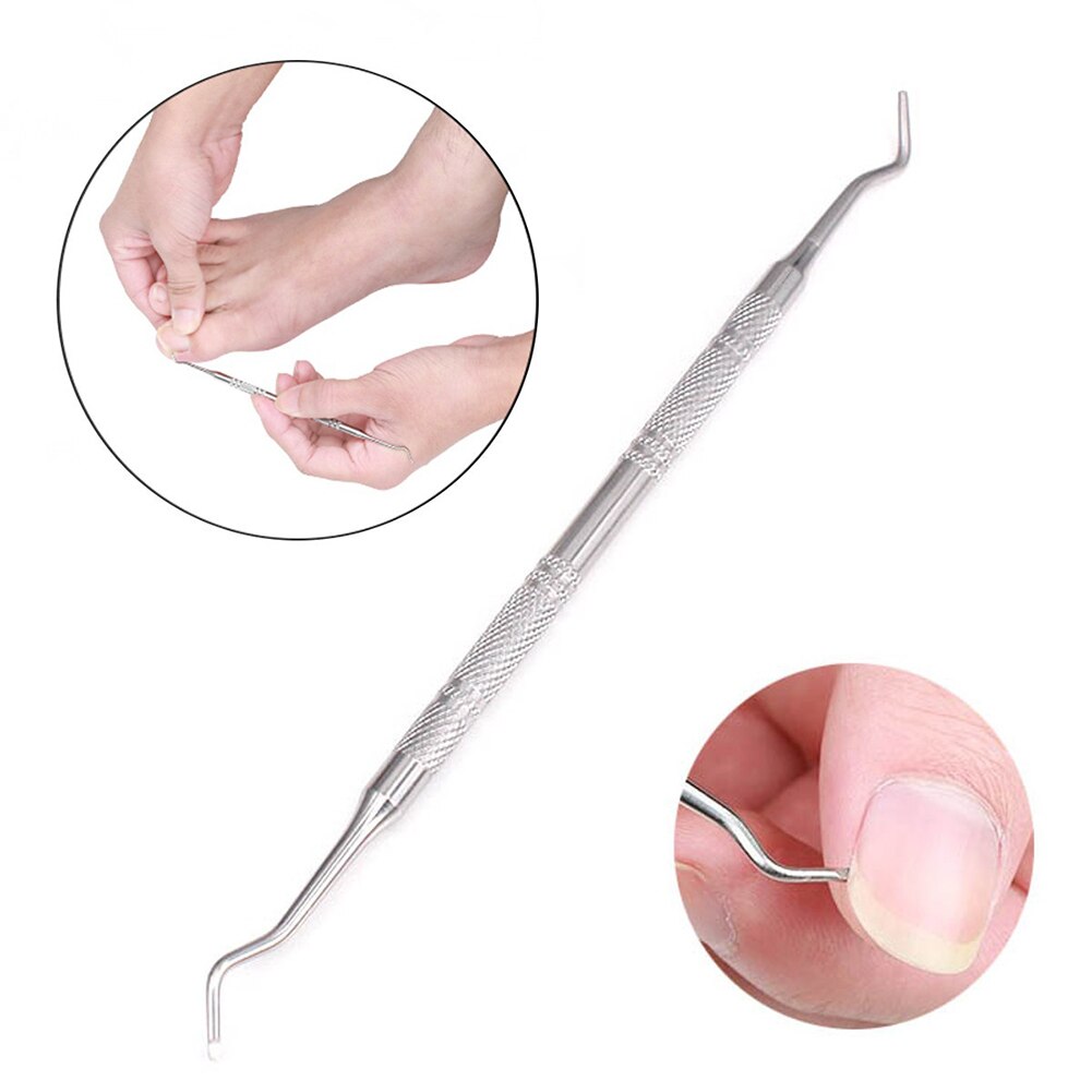 Stainless Steel Double Ended Ingrown Toe Nail Lifter Correction Pedicure Tool