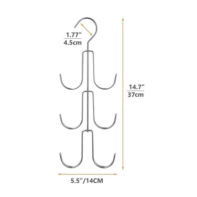 1Pc placard sac à main cintre organisateur crochets métal cintre de rangement peu encombrant support armoire sac à main fourre-tout sac supports crochet