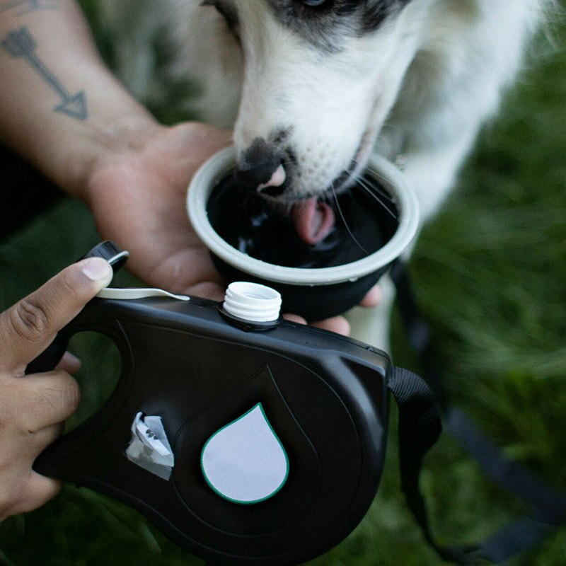 Arrvial Multifunctionele Pet Hondenlijn Met Ingebouwde Water Fles Kom Afval Zak Dispenser