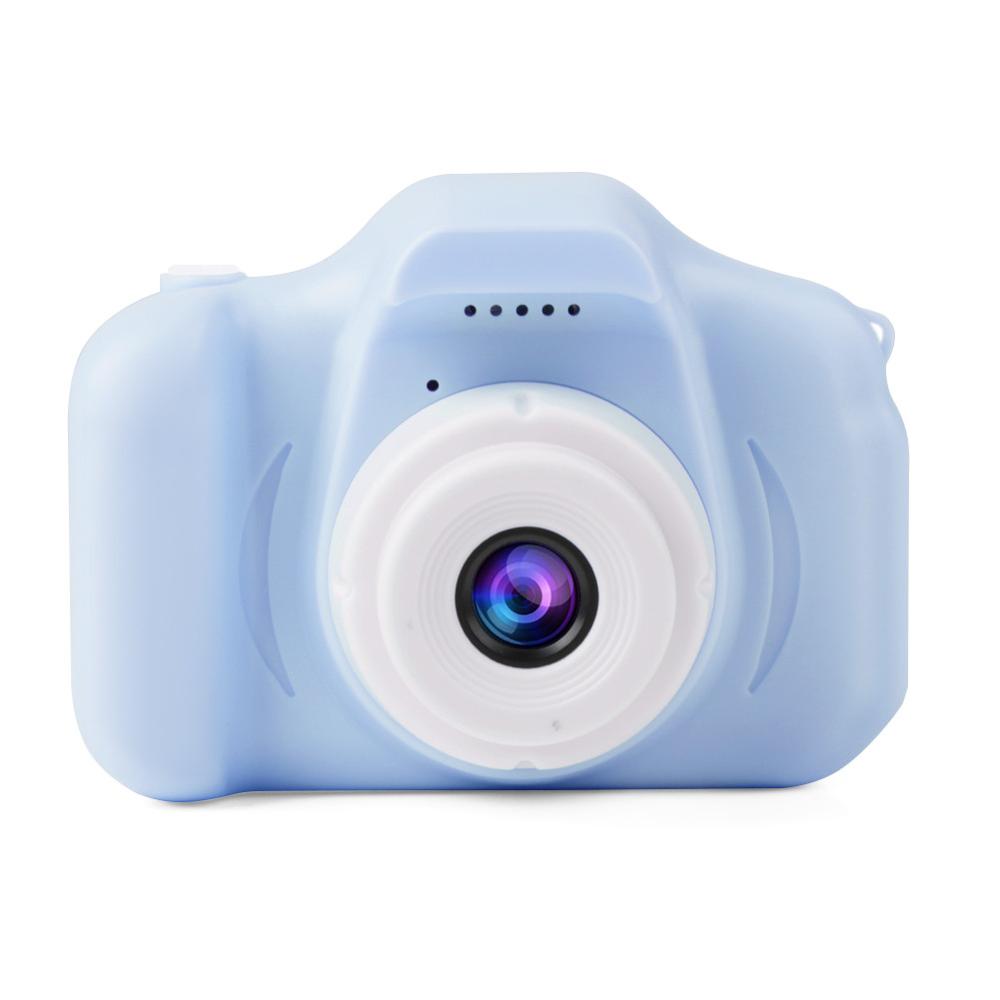 2 Inch Chargable Digital Mini Camera HD 1080P Kids Cartoon Cute Camera Toys Outdoor Photography Props for Child Birthday: Blue