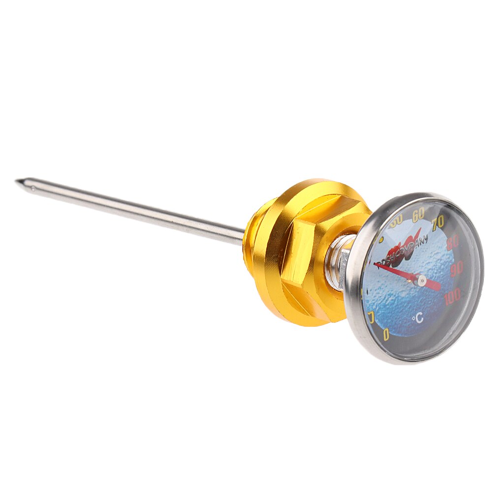 14.5cm Oil Dipstick Level Tank Motorcycle with Temperature Gauge, Measuring Temperature Range 0 ~ 100'c