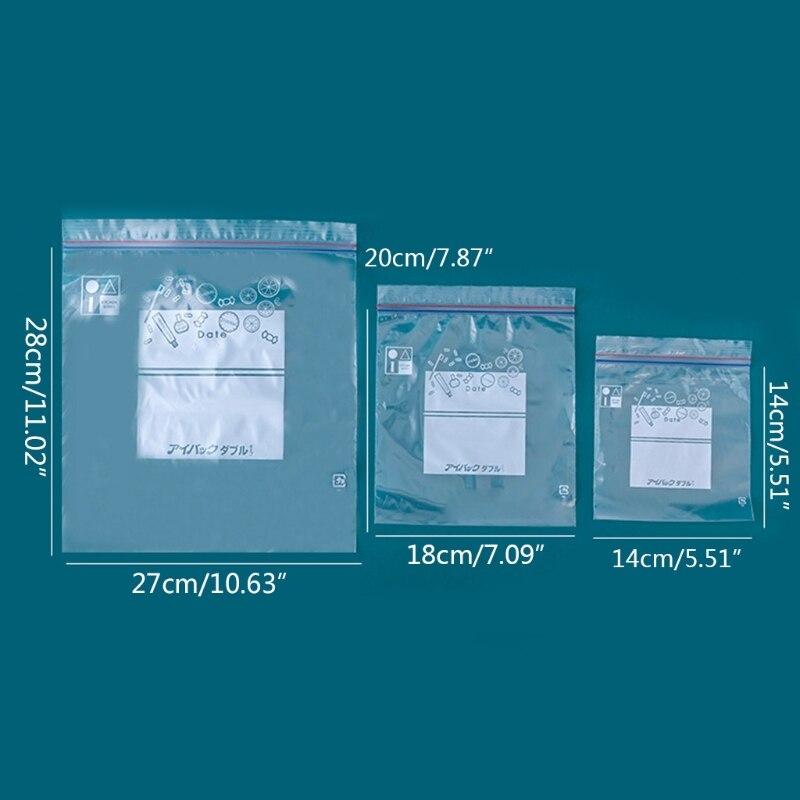 Bag Zip Lock Plastic Bags Sealing Bag Transparent PE Poly Bags Fresh Storage Food Envelope Bag Reusable Zip Bag