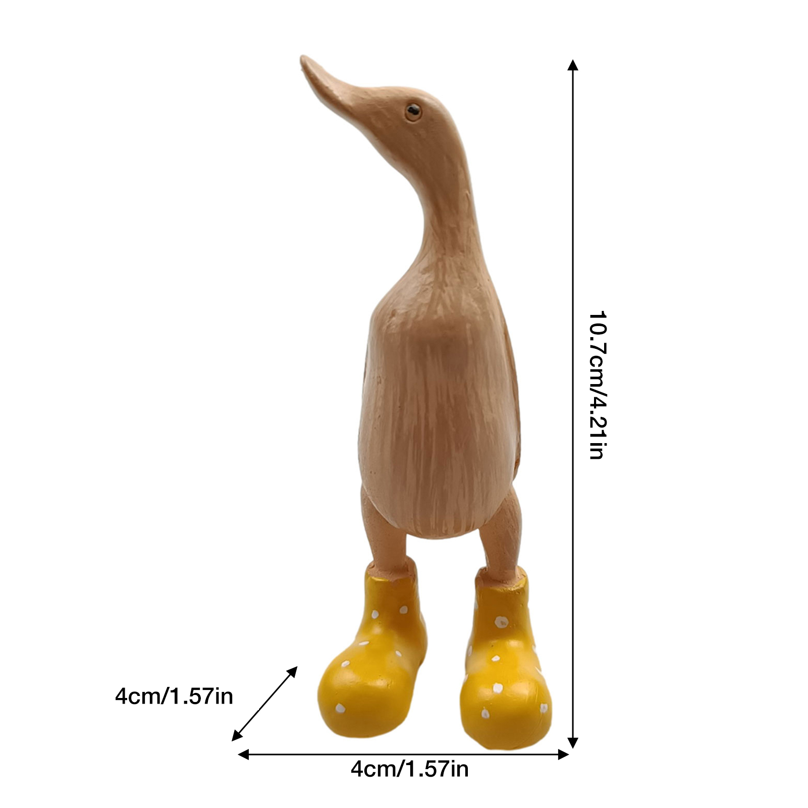 Duck Sculpture With Rain Boots | Spotted Wellies Boots Resin Duck Figurine | Duck Statue With Boots Garden Decor For Party Yard: Yellow