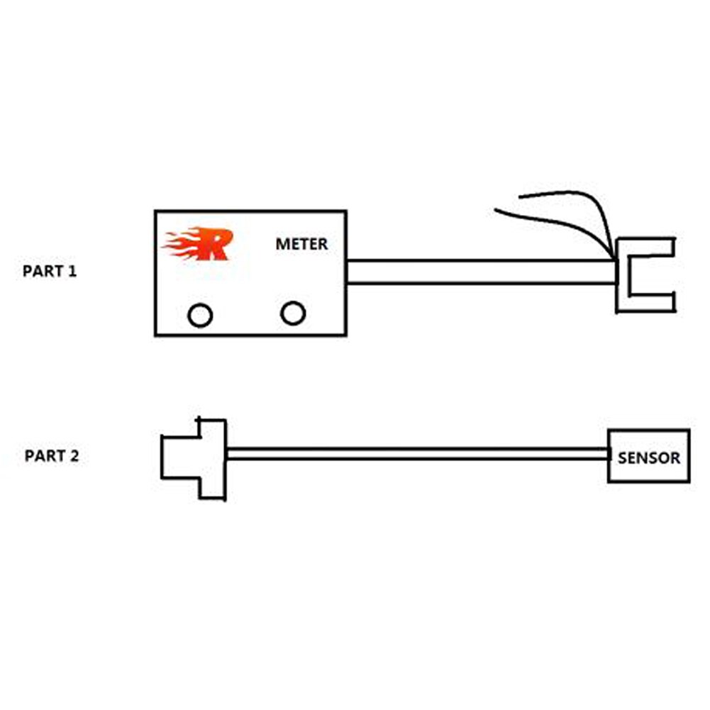 Digitale Auto Exhaust Gas Temp Gauge Led Display Egt Temperatuur Meter Sensor
