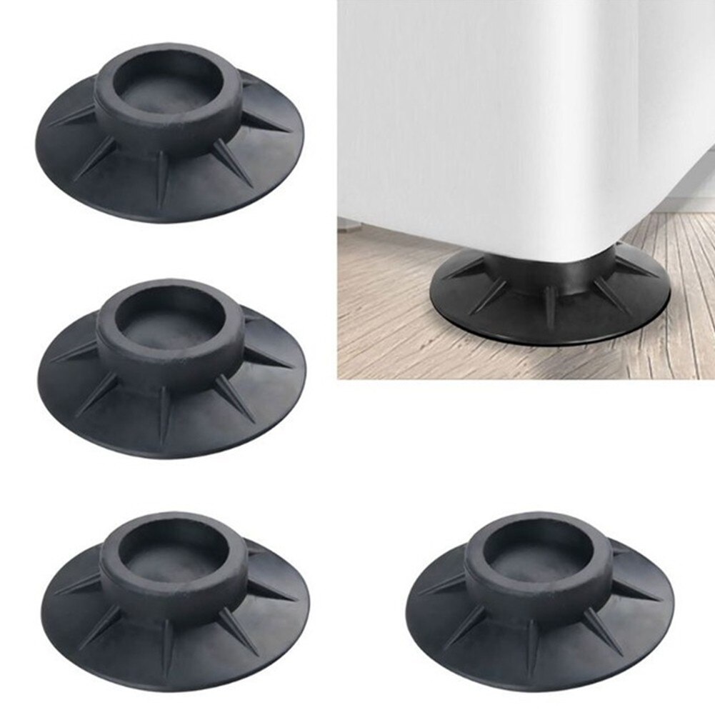 4pcs Non-slip Rubber Washing Machine Foot Pad Furniture Fixed Base Moisture-proof Refrigerator Pulsator Drum Base