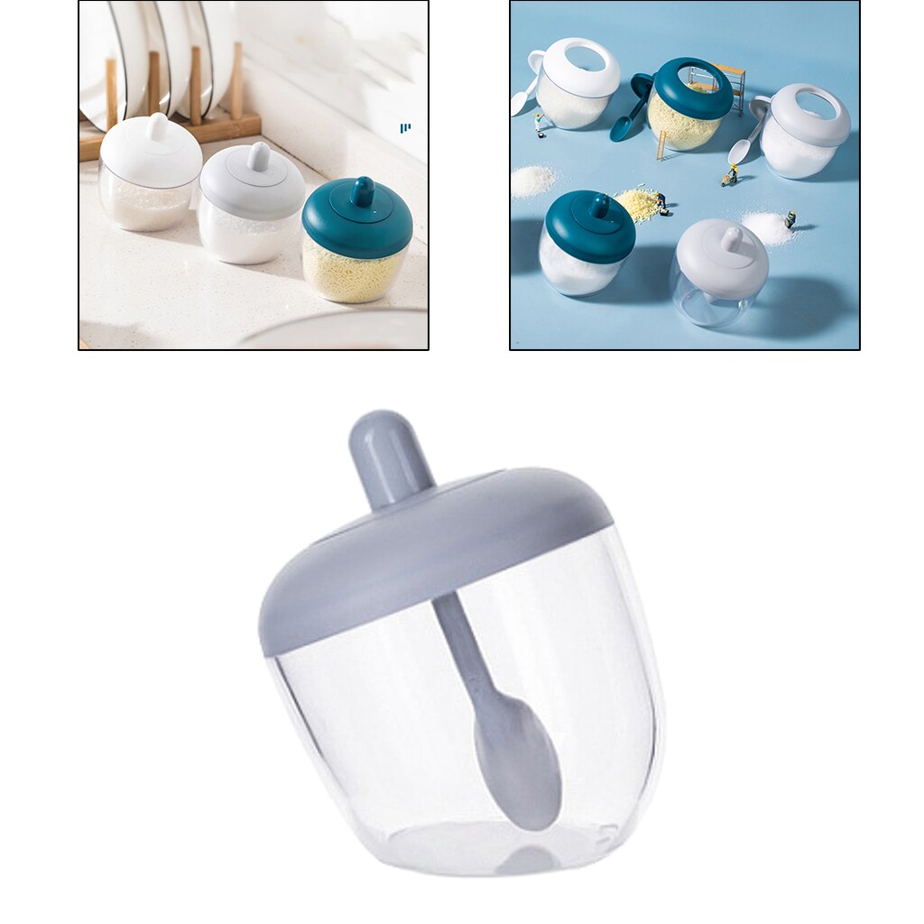 Spice Shaker Set Met Lepel En Spice Potten Spice Voor Opslag Transparante