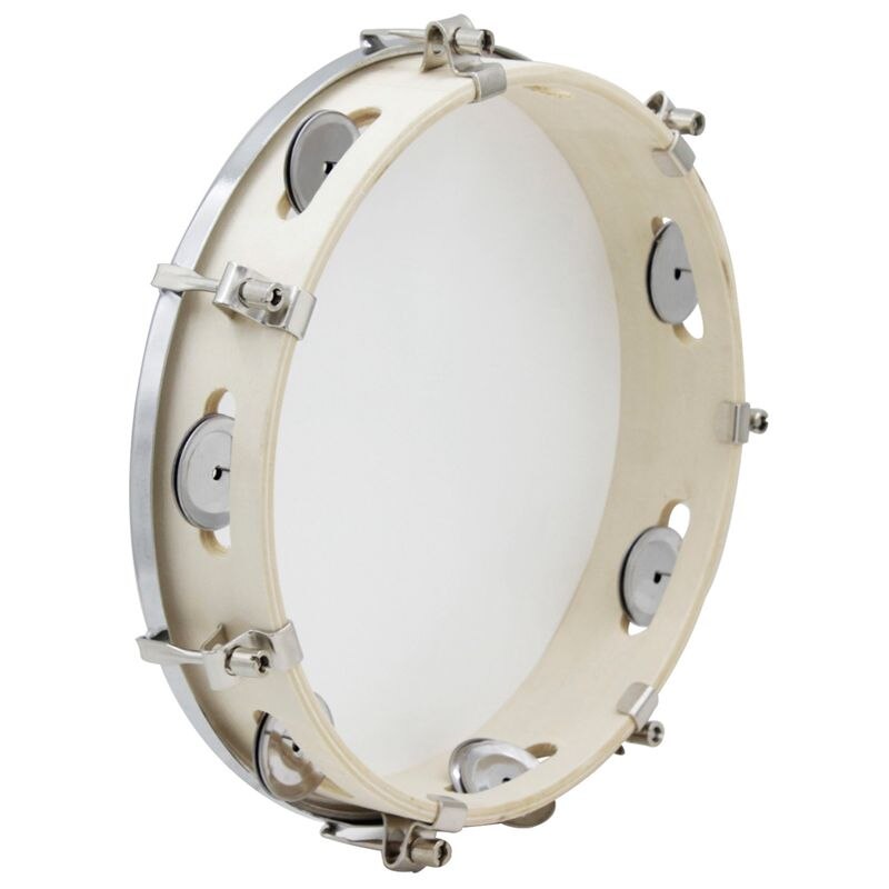 10 in tamburin capoeira læder tromme tamburin samba brasil træ tamburin precussion musikinstrument til 150 d